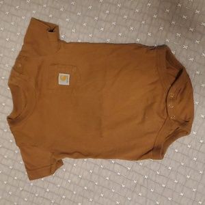 Infant brown Carhartt onesie